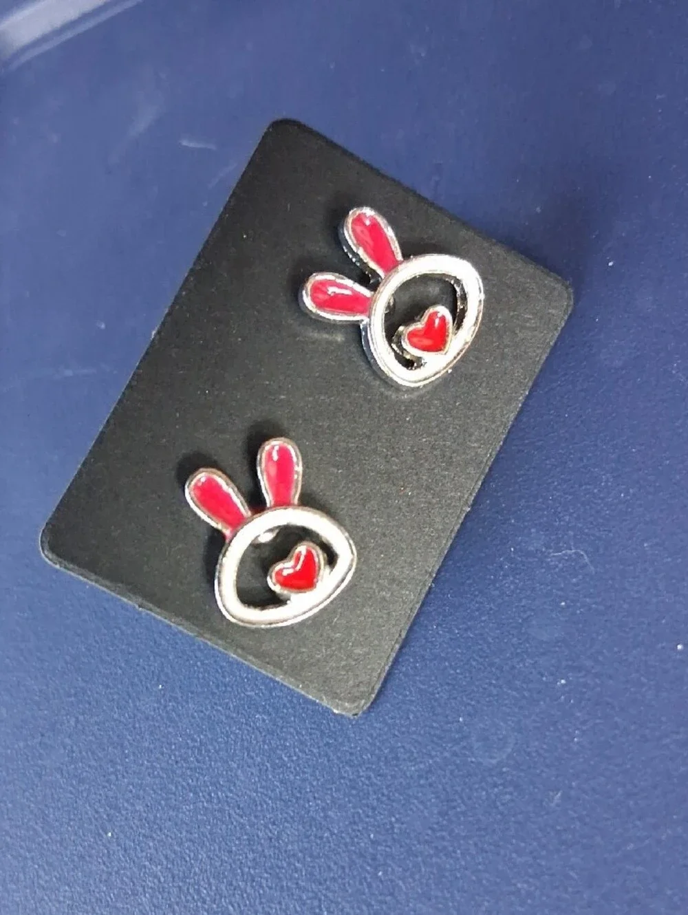 $8 Each Or Bundle 5/$20 Silver Bunny Heart Stud Earrings